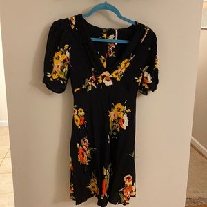 Free People floral black dress - Size 0